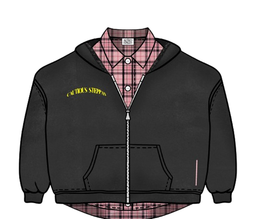 Flannel Zip Up Hoodie (No Pain)