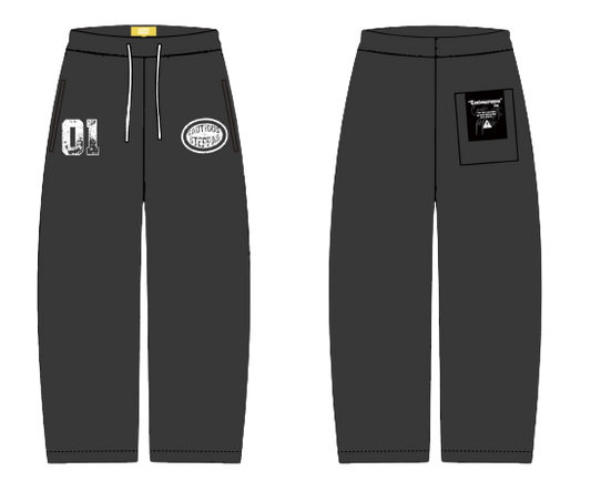 "Acid Black" Relaxed Lounge Sweats